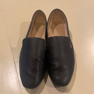 A New Day Black Faux Leather Loafers Flats